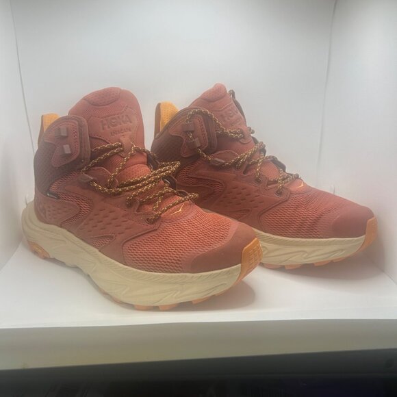 Hoka One One Kaha 2 GTX Waterproof Hiking Boot Hot Sauce / Shifting Sand 9b - Picture 2 of 12